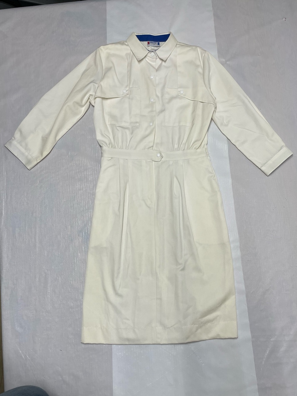 Dress Whites Midi Shirt Dress Sz: 14